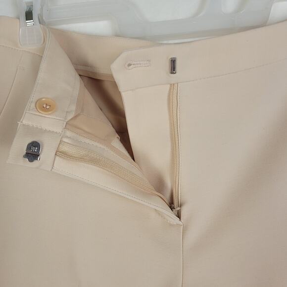 BCBGMAXASRIA pastel peach straight leg trouser size Med Old Money Quiet Luxury - Picture 8 of 10